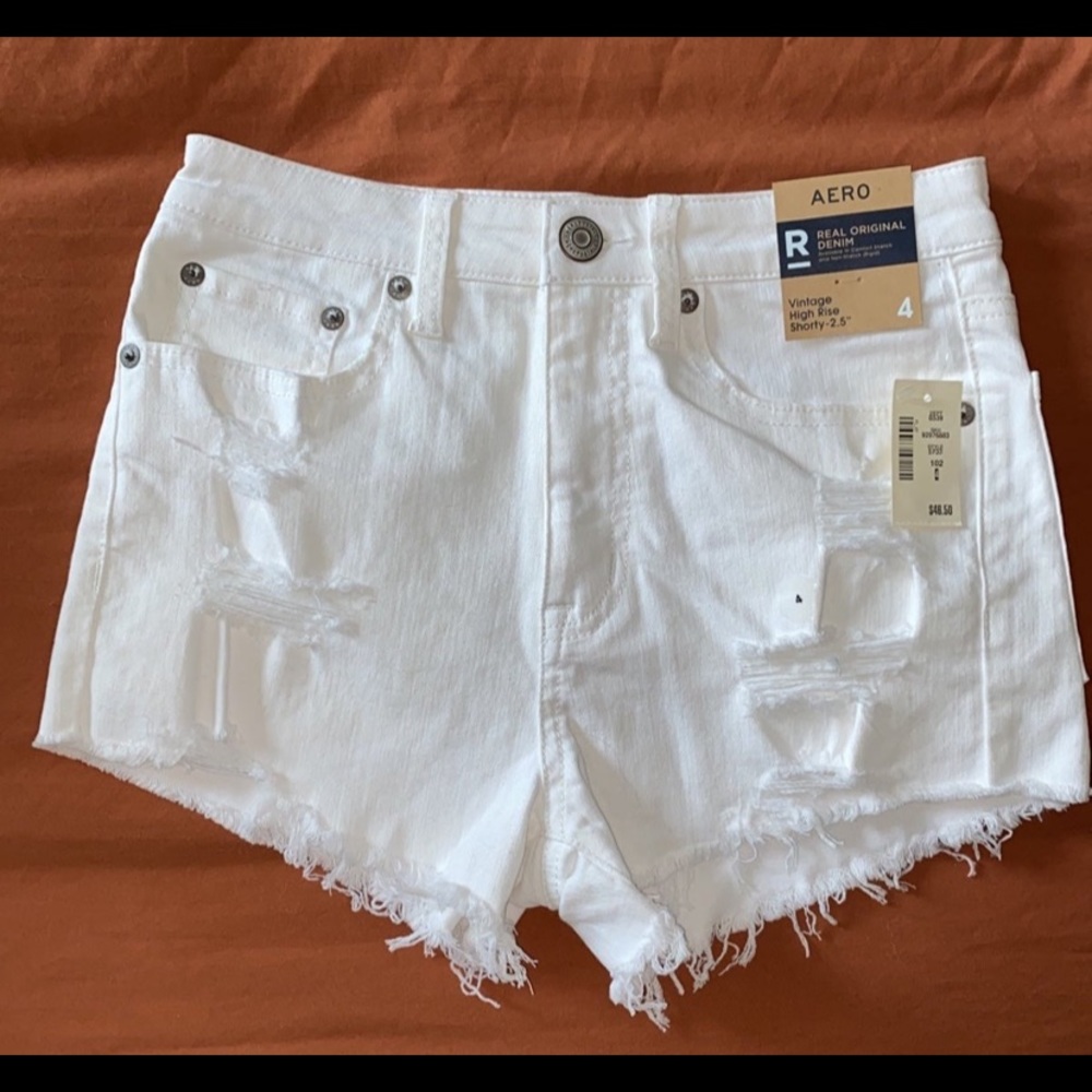 Brand new white festival shorts